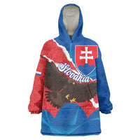 Slovakia Restoration Day Wearable Blanket Hoodie Happy 1st Of January - Slovak Golden Eagle - Wonder Print Shop