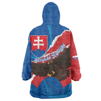 Slovakia Restoration Day Wearable Blanket Hoodie Happy 1st Of January - Slovak Golden Eagle - Wonder Print Shop