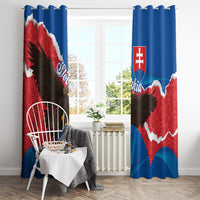 Slovakia Restoration Day Window Curtain Happy 1st Of January - Slovak Golden Eagle - Wonder Print Shop