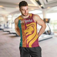 Sri Lanka Independence Day Men Tank Top Sri Lankan Lion Mix Sinhalese Pattern - Wonder Print Shop