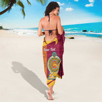 Sri Lanka Independence Day Sarong Sri Lankan Lion Mix Sinhalese Pattern - Wonder Print Shop
