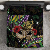 Mardi Gras 2025 Bedding Set Beadeds With Gorgeous Mask - Wonder Print Shop