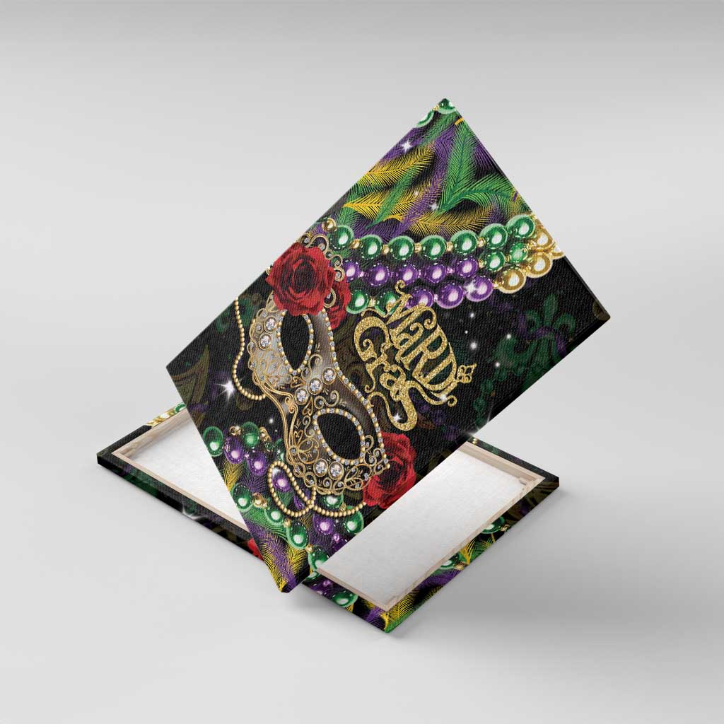 Mardi Gras 2025 Canvas Wall Art Beadeds With Gorgeous Mask - Wonder Print Shop