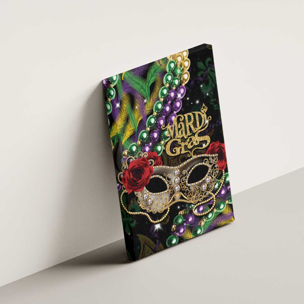 Mardi Gras 2025 Canvas Wall Art Beadeds With Gorgeous Mask - Wonder Print Shop