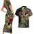 Mardi Gras 2025 Couples Matching Short Sleeve Bodycon Dress and Hawaiian Shirt Beadeds With Gorgeous Mask - Wonder Print Shop