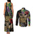 Mardi Gras 2025 Couples Matching Tank Maxi Dress and Long Sleeve Button Shirt Beadeds With Gorgeous Mask - Wonder Print Shop