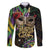 Mardi Gras 2025 Family Matching Off The Shoulder Long Sleeve Dress and Hawaiian Shirt Beadeds With Gorgeous Mask - Wonder Print Shop