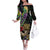 Mardi Gras 2025 Family Matching Off The Shoulder Long Sleeve Dress and Hawaiian Shirt Beadeds With Gorgeous Mask - Wonder Print Shop