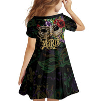 Mardi Gras 2025 Family Matching Off Shoulder Maxi Dress and Hawaiian Shirt Beadeds With Gorgeous Mask - Wonder Print Shop