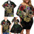Mardi Gras 2025 Family Matching Off Shoulder Short Dress and Hawaiian Shirt Beadeds With Gorgeous Mask - Wonder Print Shop