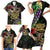 Mardi Gras 2025 Family Matching Short Sleeve Bodycon Dress and Hawaiian Shirt Beadeds With Gorgeous Mask - Wonder Print Shop