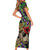Mardi Gras 2025 Family Matching Short Sleeve Bodycon Dress and Hawaiian Shirt Beadeds With Gorgeous Mask - Wonder Print Shop