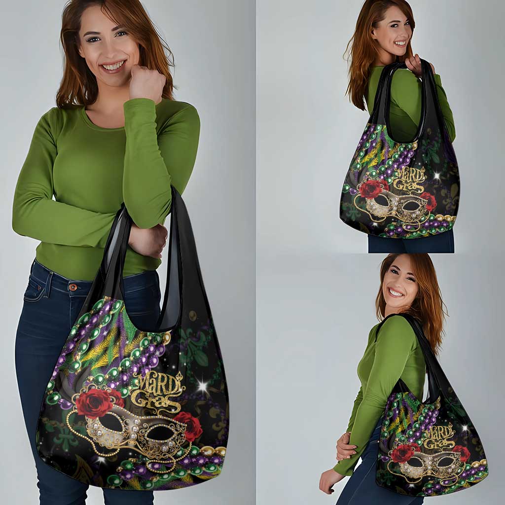 Mardi Gras 2025 Grocery Bag Beadeds With Gorgeous Mask