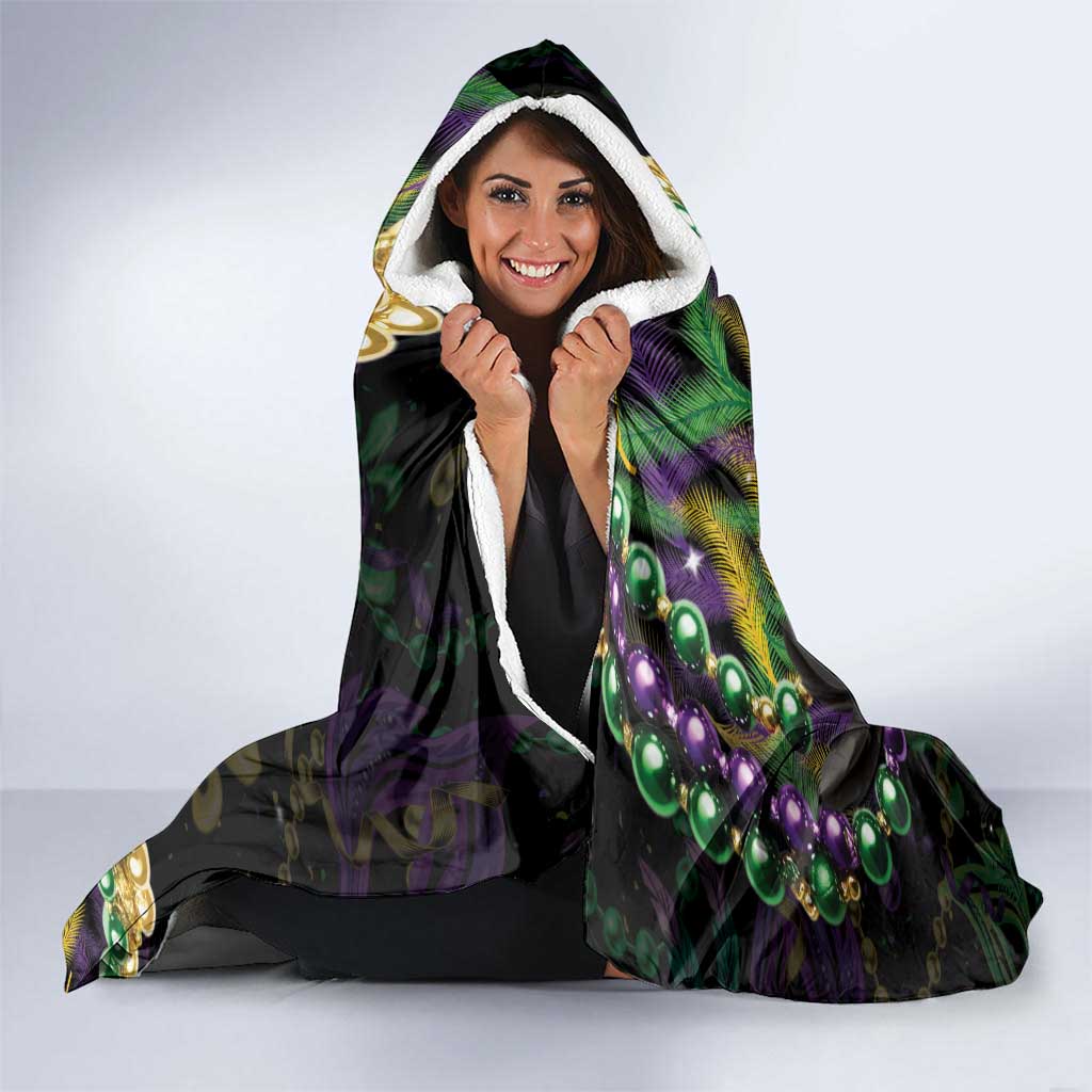 Mardi Gras 2025 Hooded Blanket Beadeds With Gorgeous Mask