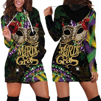 Mardi Gras 2025 Hoodie Dress Beadeds With Gorgeous Mask - Wonder Print Shop