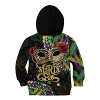 Mardi Gras 2025 Kid Hoodie Beadeds With Gorgeous Mask - Wonder Print Shop