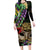 Mardi Gras 2025 Long Sleeve Bodycon Dress Beadeds With Gorgeous Mask - Wonder Print Shop