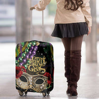 Mardi Gras 2025 Luggage Cover Beadeds With Gorgeous Mask - Wonder Print Shop