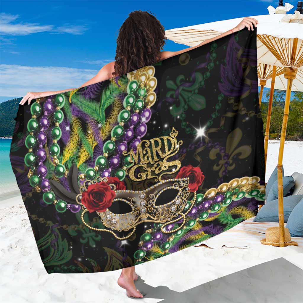 Mardi Gras 2025 Sarong Beadeds With Gorgeous Mask - Wonder Print Shop