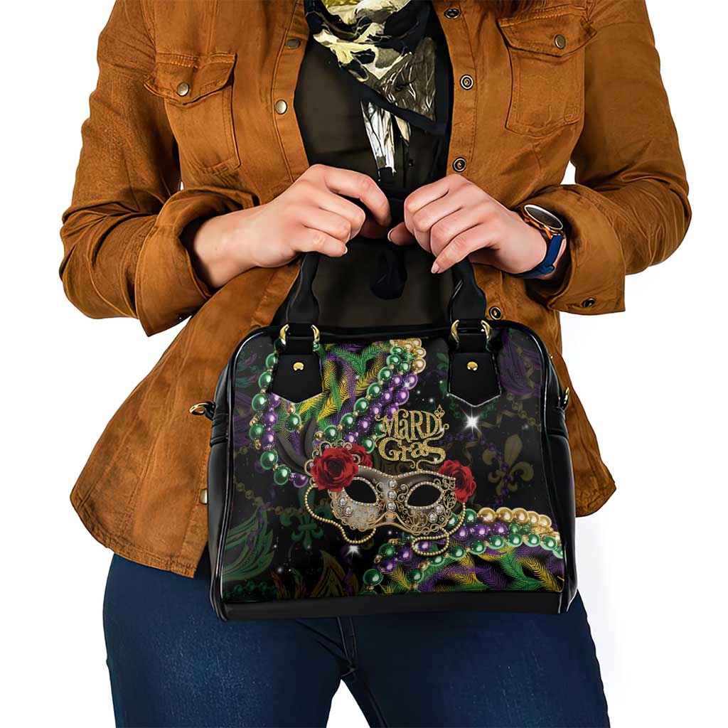 Mardi Gras 2025 Shoulder Handbag Beadeds With Gorgeous Mask