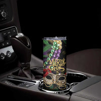 Mardi Gras 2025 Skinny Tumbler Beadeds With Gorgeous Mask - Wonder Print Shop