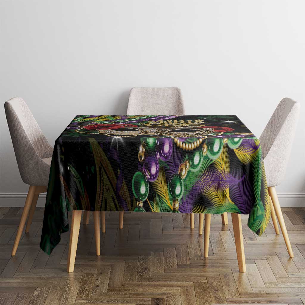 Mardi Gras 2025 Tablecloth Beadeds With Gorgeous Mask - Wonder Print Shop
