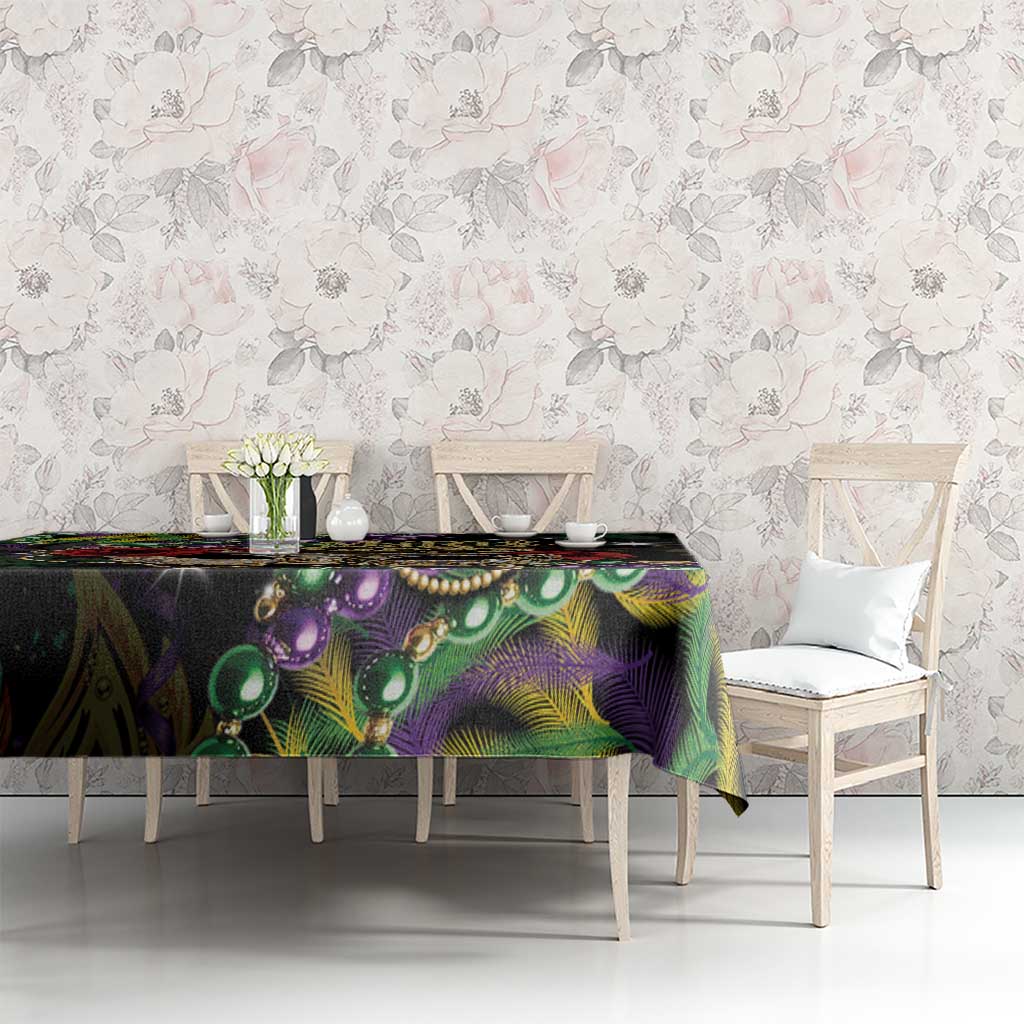 Mardi Gras 2025 Tablecloth Beadeds With Gorgeous Mask - Wonder Print Shop