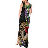 Mardi Gras 2025 Tank Maxi Dress Beadeds With Gorgeous Mask - Wonder Print Shop