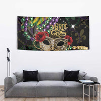 Mardi Gras 2025 Tapestry Beadeds With Gorgeous Mask - Wonder Print Shop