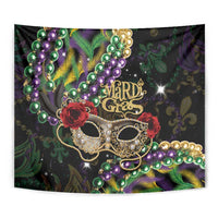 Mardi Gras 2025 Tapestry Beadeds With Gorgeous Mask - Wonder Print Shop
