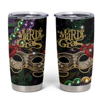 Mardi Gras 2025 Tumbler Cup Beadeds With Gorgeous Mask - Wonder Print Shop