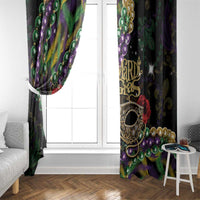 Mardi Gras 2025 Window Curtain Beadeds With Gorgeous Mask - Wonder Print Shop