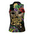 Mardi Gras 2025 Women Sleeveless Polo Shirt Beadeds With Gorgeous Mask - Wonder Print Shop