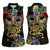 Mardi Gras 2025 Women Sleeveless Polo Shirt Beadeds With Gorgeous Mask - Wonder Print Shop