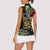 Mardi Gras 2025 Women Sleeveless Polo Shirt Beadeds With Gorgeous Mask - Wonder Print Shop