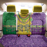 Mardi Gras Back Car Seat Cover Beadeds Necklace With Fleur De Lis - Wonder Print Shop