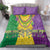 Mardi Gras Bedding Set Beadeds Necklace With Fleur De Lis - Wonder Print Shop