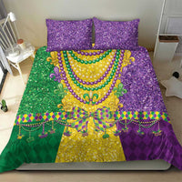 Mardi Gras Bedding Set Beadeds Necklace With Fleur De Lis - Wonder Print Shop
