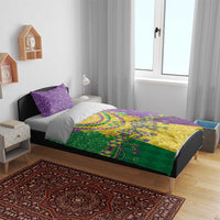 Mardi Gras Bedding Set Beadeds Necklace With Fleur De Lis - Wonder Print Shop