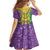 Mardi Gras Family Matching Off Shoulder Maxi Dress and Hawaiian Shirt Beadeds Necklace With Fleur De Lis - Wonder Print Shop