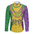 Mardi Gras Family Matching Puletasi and Hawaiian Shirt Beadeds Necklace With Fleur De Lis - Wonder Print Shop