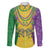Mardi Gras Family Matching Short Sleeve Bodycon Dress and Hawaiian Shirt Beadeds Necklace With Fleur De Lis - Wonder Print Shop
