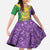 Mardi Gras Family Matching Tank Maxi Dress and Hawaiian Shirt Beadeds Necklace With Fleur De Lis - Wonder Print Shop