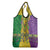 Mardi Gras Grocery Bag Beadeds Necklace With Fleur De Lis