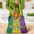 Mardi Gras Grocery Bag Beadeds Necklace With Fleur De Lis
