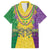 Mardi Gras Hawaiian Shirt Beadeds Necklace With Fleur De Lis - Wonder Print Shop
