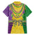 Mardi Gras Hawaiian Shirt Beadeds Necklace With Fleur De Lis - Wonder Print Shop