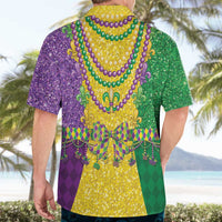 Mardi Gras Hawaiian Shirt Beadeds Necklace With Fleur De Lis - Wonder Print Shop