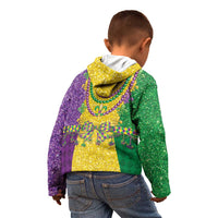 Mardi Gras Kid Hoodie Beadeds Necklace With Fleur De Lis - Wonder Print Shop