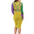 Mardi Gras Long Sleeve Bodycon Dress Beadeds Necklace With Fleur De Lis - Wonder Print Shop